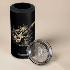 Vintage Trout Playing Guitar 4 in 1 Can Cooler Tumbler Funny Fishing Musician Gift TS12 Print Your Wear