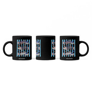 Patriotic Striped Bass Fishing Skeleton Coffee Mug USA Flag Angler Gift TS12 Print Your Wear