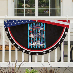 Striped Bass Fishing Skeleton Patriotic Fan Flag USA Flag Angler Gift