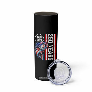 Vintage USA 250th Anniversary Bass Fishing Patriotic Gift Skinny Tumbler TS12 Print Your Wear