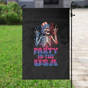 Funny Party In The USA Skeleton Rock Hand Garden Flag 4th Of July Rocker Gift TS12 Print Your Wear