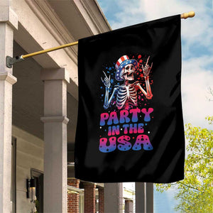 Funny Party In The USA Skeleton Rock Hand Garden Flag 4th Of July Rocker Gift TS12 Print Your Wear