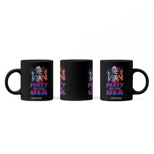 Funny Party In The USA Skeleton Rock Hand Coffee Mug 4th Of July Rocker Gift TS12 Print Your Wear