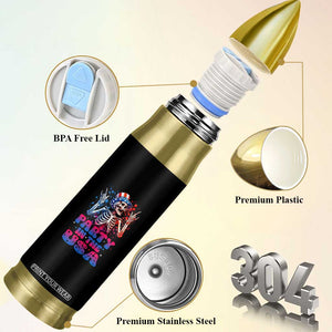 Funny Party In The USA Skeleton Rock Hand Bullet Tumbler 4th Of July Rocker Gift TS12 Print Your Wear