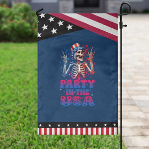 Funny Party In The USA Skeleton Rock Hand Patriotic Garden Flag 4th Of July Rocker Gift TS12 Classic Blue Black Print Your Wear
