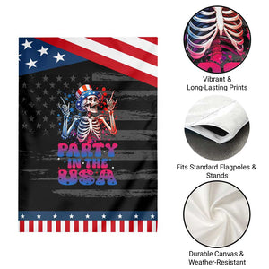 Funny Party In The USA Skeleton Rock Hand Patriotic Garden Flag 4th Of July Rocker Gift TS12 Print Your Wear