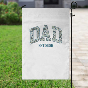 Promoted To Dad Est 2026 Garden Flag Camo Fishing New Dad Gift TS12 Print Your Wear