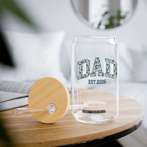 Promoted To Dad Est 2026 Glass Can Camo Fishing New Dad Gift TS12 Print Your Wear
