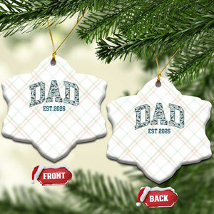 Promoted To Dad Est 2026 Ceramic Ornament Camo Fishing New Dad Gift TS12 Print Your Wear