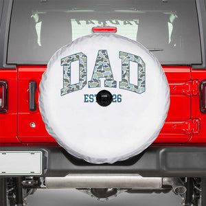Promoted To Dad Est 2026 Spare Tire Cover Camo Fishing New Dad Gift TS12 White Print Your Wear