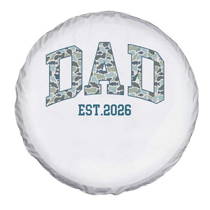 Promoted To Dad Est 2026 Spare Tire Cover Camo Fishing New Dad Gift TS12 Print Your Wear