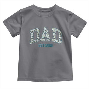 Promoted To Dad Est 2026 Toddler T Shirt Camo Fishing New Dad Gift TS12 Charcoal Print Your Wear