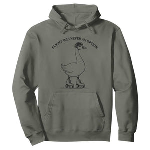 Funny Silly Goose Roller Skater Hoodie Flight Was Never An Option