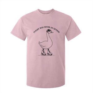 Funny Silly Goose Roller Skater T Shirt For Kid Flight Was Never An Option