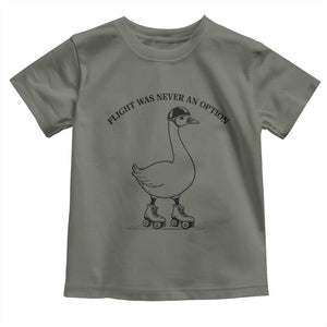 Funny Silly Goose Roller Skater Toddler T Shirt Flight Was Never An Option