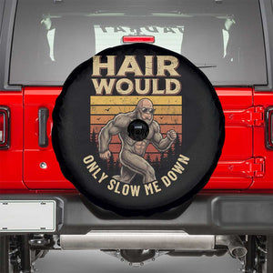 Funny Bald Bigfoot Spare Tire Cover Hair Would Only Slow Me Down