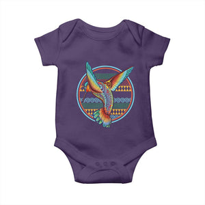 Colorful Geometric Tribal Hummingbird Baby Onesie Southwest Pattern Graphic