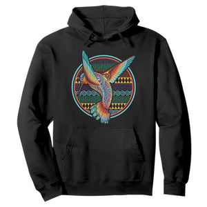 Colorful Geometric Tribal Hummingbird Hoodie Southwest Pattern Graphic