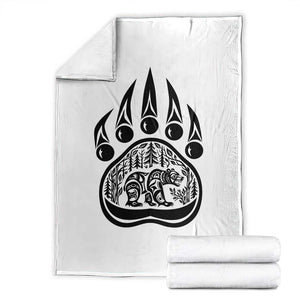 Native Inspired Alaska Grizzly Bear Throw Blanket Pacific Northwest Pride