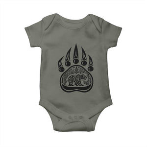 Native Inspired Alaska Grizzly Bear Baby Onesie Pacific Northwest Pride