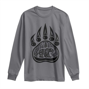 Native Inspired Alaska Grizzly Bear Long Sleeve Shirt Pacific Northwest Pride