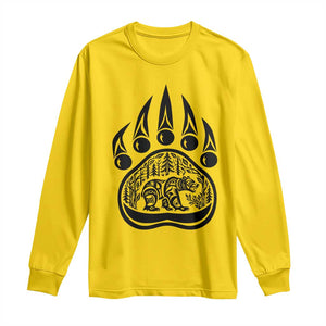 Native Inspired Alaska Grizzly Bear Long Sleeve Shirt Pacific Northwest Pride