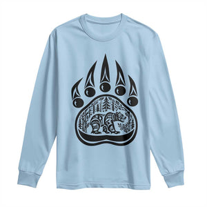 Native Inspired Alaska Grizzly Bear Long Sleeve Shirt Pacific Northwest Pride