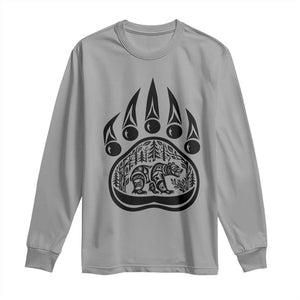 Native Inspired Alaska Grizzly Bear Long Sleeve Shirt Pacific Northwest Pride