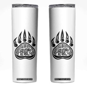 Native Inspired Alaska Grizzly Bear Skinny Tumbler Pacific Northwest Pride