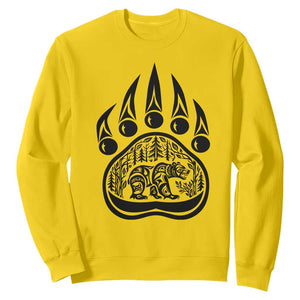 Native Inspired Alaska Grizzly Bear Sweatshirt Pacific Northwest Pride