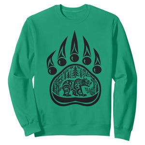 Native Inspired Alaska Grizzly Bear Sweatshirt Pacific Northwest Pride