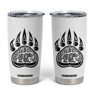 Native Inspired Alaska Grizzly Bear Tumbler Cup Pacific Northwest Pride