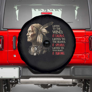 Listen To The Wind Listen To The Silence Spare Tire Cover Native American Wisdom