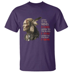 Listen To The Wind Listen To The Silence T Shirt Native American Wisdom