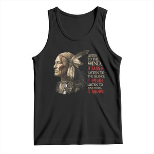 Listen To The Wind Listen To The Silence Tank Top Native American Wisdom