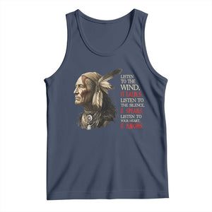 Listen To The Wind Listen To The Silence Tank Top Native American Wisdom