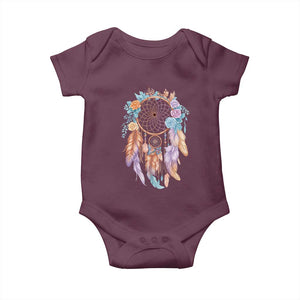 Dream Catcher Colorful Boho Floral Feather Graphic Baby Onesie