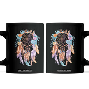 Dream Catcher Colorful Boho Floral Feather Graphic Coffee Mug