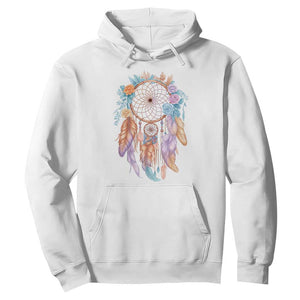 Dream Catcher Colorful Boho Floral Feather Graphic Hoodie