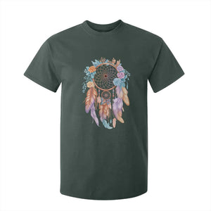 Dream Catcher Colorful Boho Floral Feather Graphic T Shirt For Kid