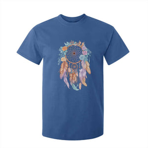 Dream Catcher Colorful Boho Floral Feather Graphic T Shirt For Kid