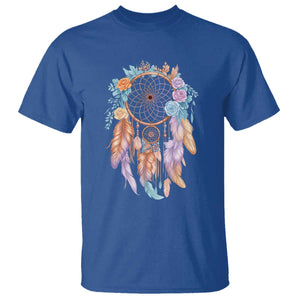 Dream Catcher Colorful Boho Floral Feather Graphic T Shirt
