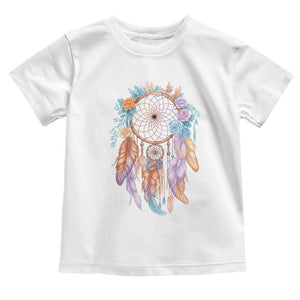 Dream Catcher Colorful Boho Floral Feather Graphic Toddler T Shirt