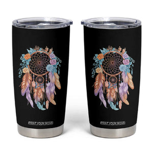 Dream Catcher Colorful Boho Floral Feather Graphic Tumbler Cup