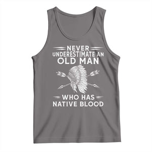 Native American Warrior Tank Top Never Underestimate An Old Man Who Has Native Blood