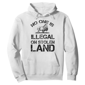 Native American Buffalo Graphic Hoodie No One Is Illegal On Stolen Land