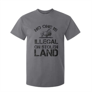 Native American Buffalo Graphic T Shirt For Kid No One Is Illegal On Stolen Land