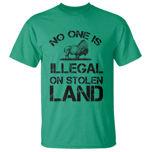 Native American Buffalo Graphic T Shirt No One Is Illegal On Stolen Land