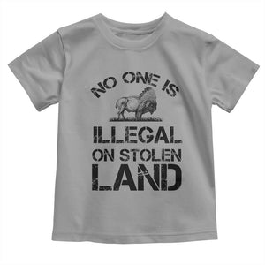 Native American Buffalo Graphic Toddler T Shirt No One Is Illegal On Stolen Land