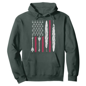 Vintage Native American Flag Hoodie Dreamcatcher And Feather Graphic